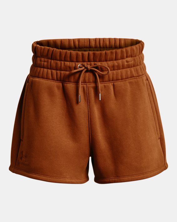 Women's UA Playback Fleece Shorts, Orange, pdpMainDesktop image number 4